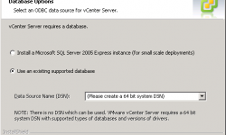 VMWare vCenter Server Database Options