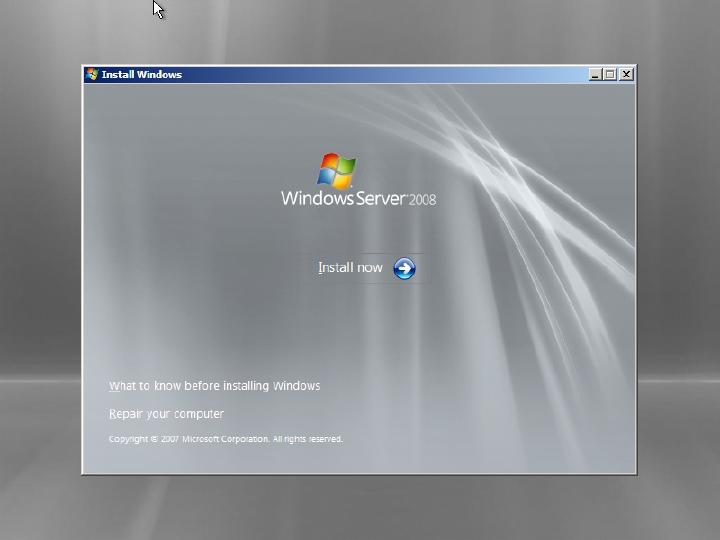 ESX 3i Installation of Windows Server 2008 RTM 64bit, image 13 of 23