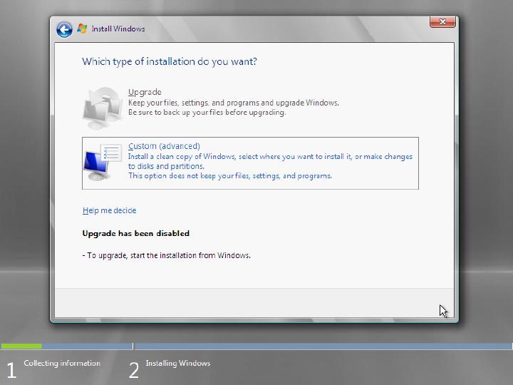 ESX 3i Installation of Windows Server 2008 RTM 64bit, image 17 of 23