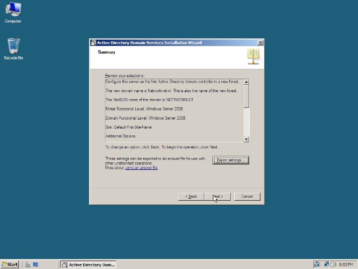 Windows Server 2008 - Install Domain Controller Role, image 14 of 17