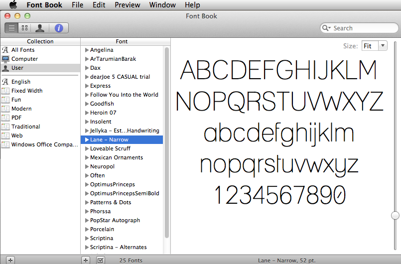 Font Book
