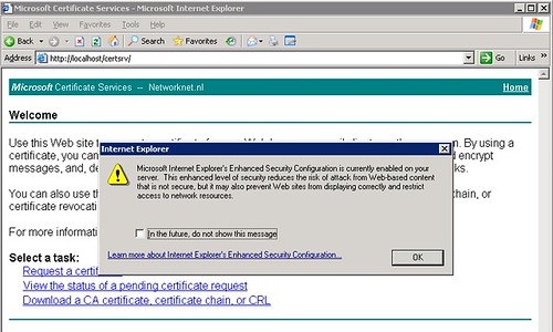 disable Internet Explorer Enhanced Security Windows Server 2003