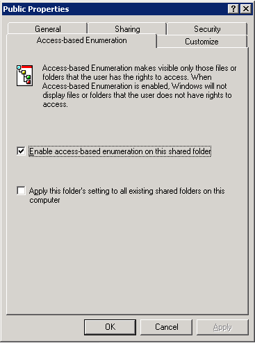 Access-based Enumeration