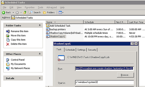 vssadmin create