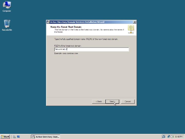 Windows Server 2008 - Install Domain Controller Role, image 6 of 17