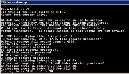 chkdsk /f