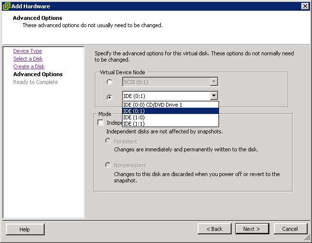 VMWare-ESX-Add-IDE-Device